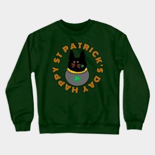 St Patrick’s Day Shamrock Cat Crewneck Sweatshirt